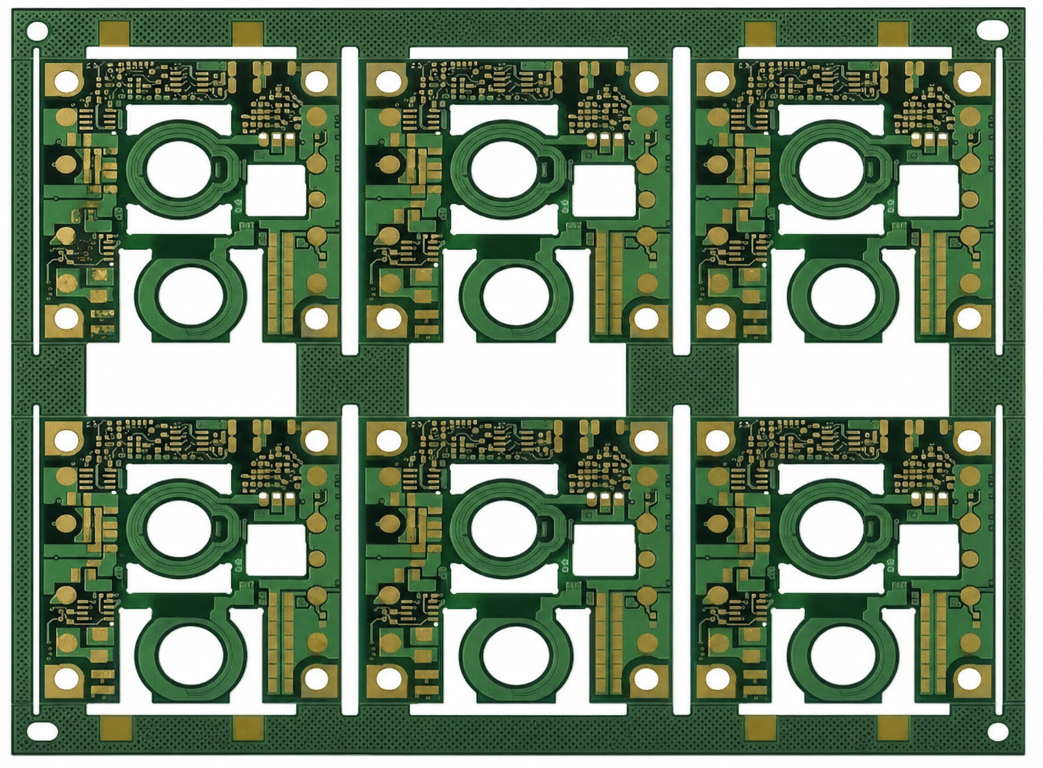 Anonymized eight-layer six-ounce heavy-copper PCB panel