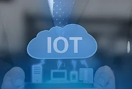Connected devices and an IoT network illustration.