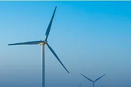 Wind turbines used for renewable energy generation.