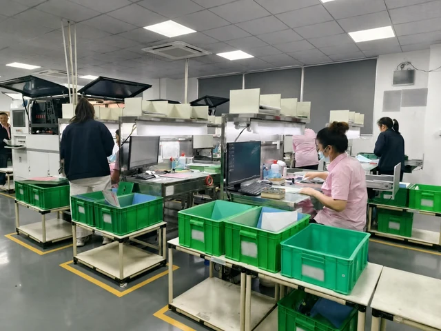 Anonymized PCB inspection and electrical testing area